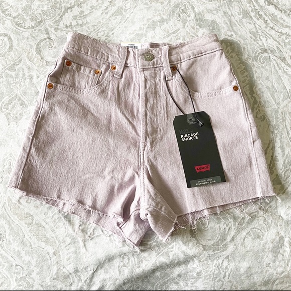 LEVI’S Ribcage Jean Shorts Purple 24 NWT - Picture 11 of 12